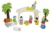 Kinder Weihnachtskrippe Holz Spielfiguren Dekoration 8 cm Produktbild-Vorschau 4