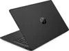 The back of a black HP laptop is shown at an angle against a white background. Produktbild-Vorschau