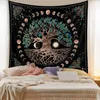 Mandala-Wandteppich 1 Stk, Boho-Wanddekoration Blau-Gold, Produktbild-Vorschau 5