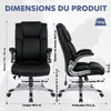 Chaise de Bureau ergonomique en similicuir,Dossier Voir les images du produit 3