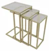 Skye Decor, Hochwertiger Nesting Tisch (3 Teile) - Gold, Produktbild-Vorschau 3