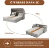 Flieks ratanová zahradní pohovka Sonneninsel se slunečníkem Náhled obrázku produktu 8