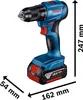 BOSCH Professional GSR 185 LI (1x 4,0 Ah, nabíječka, Náhled obrázku produktu 4