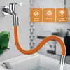 A flexible orange hose attached to a faucet, extending into a sink. Marketing icons are displayed. Náhľad obrázku produktu