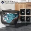HOROW Mattschwarz Hänge WC Wand Toiletten mit Produktbild-Vorschau 5