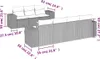 Design 8-tlg. Garten-Sofagarnitur mit Kissen Schwarz Poly Produktbild-Vorschau 3