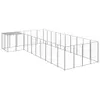 vidaXL Hundezwinger Silbern 13,31 m² Stahl -  Hundezwinger Produktbild-Vorschau 11