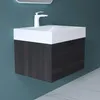 doporro Badmöbelset Waschtisch mit Unterschrank 60x45x48cm Produktbild-Vorschau 1