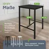 BeFair Bartisch Sven rechteckig 60×60×100 cm – Industrial Produktbild-Vorschau 4