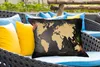 MuchoWow® Outdoor Kissen - Weltkarte - Pflanzen - Blätter - Produktbild-Vorschau 4