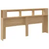 Tête de lit LED Chêne Sonoma 200x18,5x103,5 cm Matériau Voir les images du produit 7