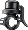A black bicycle bell is shown against a white background. Podgląd zdjęcia produktu