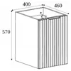 Rodan | Meuble salle de bain 40 cm - Marron - Meuble avec Voir les images du produit 7