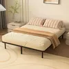 A bedroom scene with a bed frame and mattress. Voir les images du produit