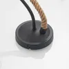 Lucande Wandleuchte Ropina, schwarz, Hanfseil, Höhe 25cm Produktbild-Vorschau 8