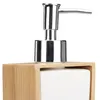 Relaxdays Badaccessoires-Set, 4-teilig, braun, Keramik & Produktbild-Vorschau 8