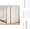 A room divider is shown in a bedroom setting, with a bed and rug visible. Podgląd zdjęcia produktu