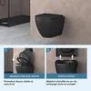 doporro WC Suspendu Gris Noir Mat Cuvette Céramique Voir les images du produit 6