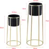 Two black and gold plant stands with dimensions indicated. Produktbild-Vorschau