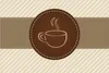 Wallario selbstklebendes Poster - Kaffee-Menü - Logo Symbol Produktbild-Vorschau 1