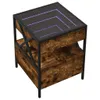 vidaXL Nachttisch mit Infinity-LED Räuchereiche 40x40x51 cm Produktbild-Vorschau 3