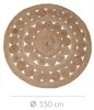Okrągły dywanik boho 150 cm, ręcznie tkany z juty - Podgląd zdjęcia produktu 19