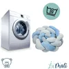 A washing machine and a braided baby bumper with a laundry care symbol. Produktbild-Vorschau