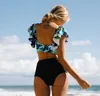 Zweiteiliger Boho-Badeanzug, formendes Damen-Set, schwarz. Produktbild-Vorschau 3