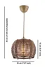 Opviq, Koce, lampadario, marrone, CORPO IN LEGNO, 20 x 20 x Anteprima dell’immagine prodotto 5