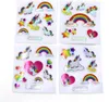 Four sheets of unicorn-themed stickers and small accessories. Produktbild-Vorschau