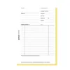 A form book with lines for writing information, with a yellow border on the right side. Anteprima dell’immagine prodotto