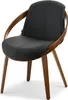 A studio shot of a modern dining chair. Voir les images du produit