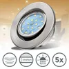 Spot LED encastrable orientable 5 pièces ultra plat Voir les images du produit 2
