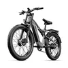 A studio shot of a black and gray electric bicycle against a white background. Produktbild-Vorschau