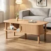 okwish ovaler Couchtisch mit Rollladen und offenen Fächern, Produktbild-Vorschau 3