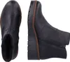 A pair of black leather ankle boots shown from a top-down perspective, with one boot facing left and the other facing right. Náhľad obrázku produktu