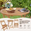 COSTWAY 3dílný skládací bistro set, 2 zahradní židle a Náhled obrázku produktu 4