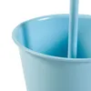 A close-up view of the top rim and interior of a light blue metal bucket or planter. Produktbild-Vorschau