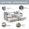 Homestyle4u Tagesbett 90x200 Ausziehbett Grau mit Matratze Produktbild-Vorschau 17