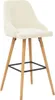 vidaXL Barhocker 2 Stk. Creme Samt Produktbild-Vorschau 1
