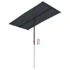 vidaXL Sonnenschirm mit Aluminium-Mast 180x110 cm Schwarz Produktbild-Vorschau 1