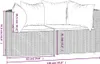Garten-Ecksofas mit Kissen 2 Stk. Braun Poly Rattan Produktbild-Vorschau 7