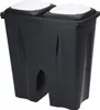 Excellent Houseware Pattumiera a 2 scomparti, plastica, Anteprima dell’immagine prodotto 1