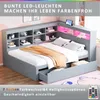 OKWISH Lit Banquette 140x200 cm, Lit Double Ado avec USB et Voir les images du produit 2