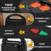 Mini gaufrier YASHE 750 W noir pour 2 gaufres rondes Voir les images du produit 3