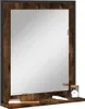 Lustro łazienkowe z półką dąb wędzony 50x12x60 cm materiał Podgląd zdjęcia produktu 1