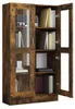 vidaXL Vitrína Smoked Oak 82,5x30,5x150 cm Materiál dreva Náhľad obrázku produktu 7