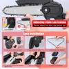 An instructional diagram showing how to assemble a mini chainsaw. Podgląd zdjęcia produktu