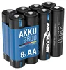 ANSMANN Akku Mignon AA 2650mAh 12V 8er Set wiederaufladbar Produktbild-Vorschau 1