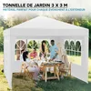 Wiltec Pavillon 3 x 3 m en blanc avec protection UV 50+, Voir les images du produit 2